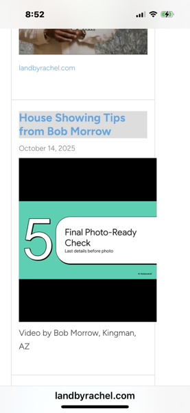 House Showing Tips from Bob Morrow